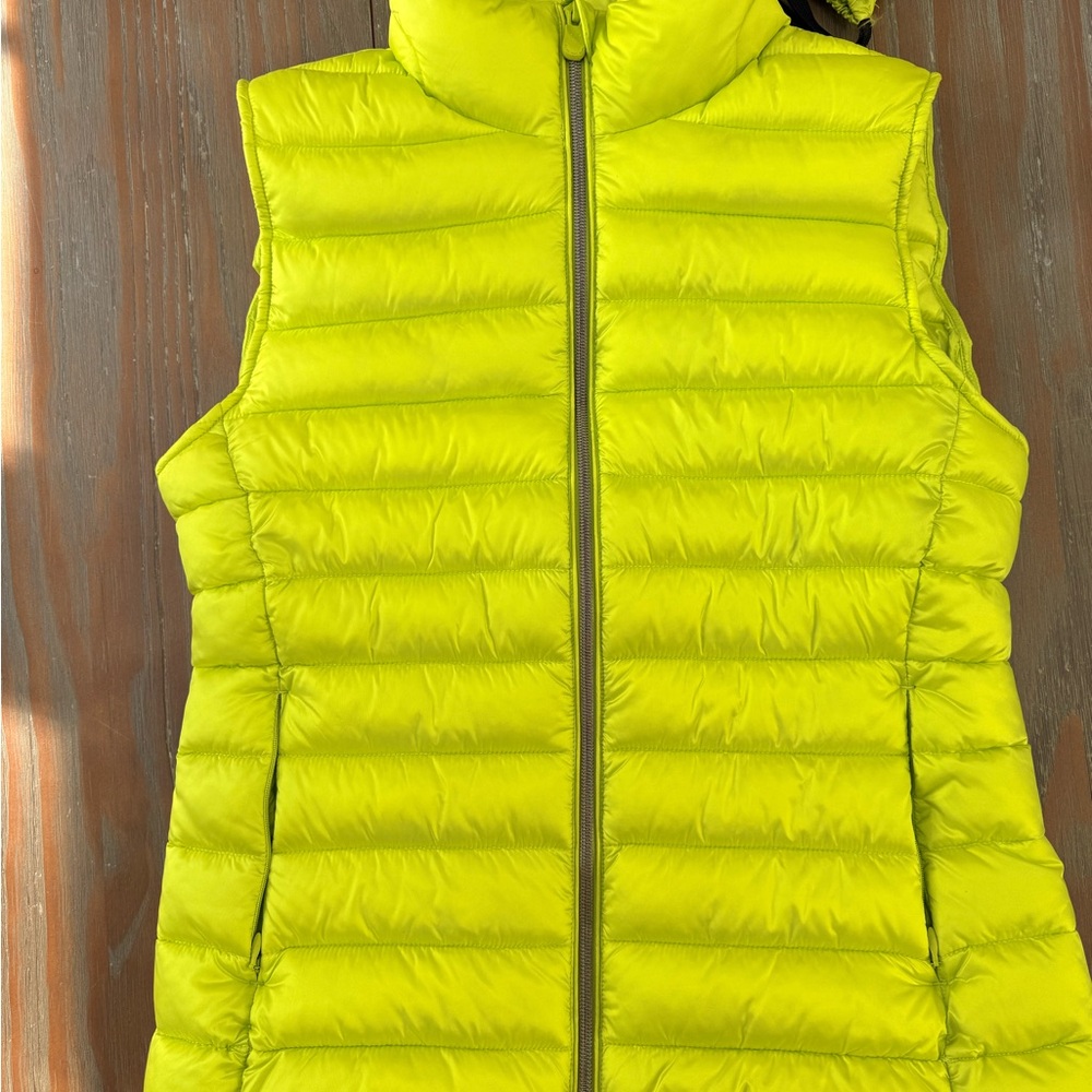 SAVE THE DUCK Bright Yellow Quilted Vest
